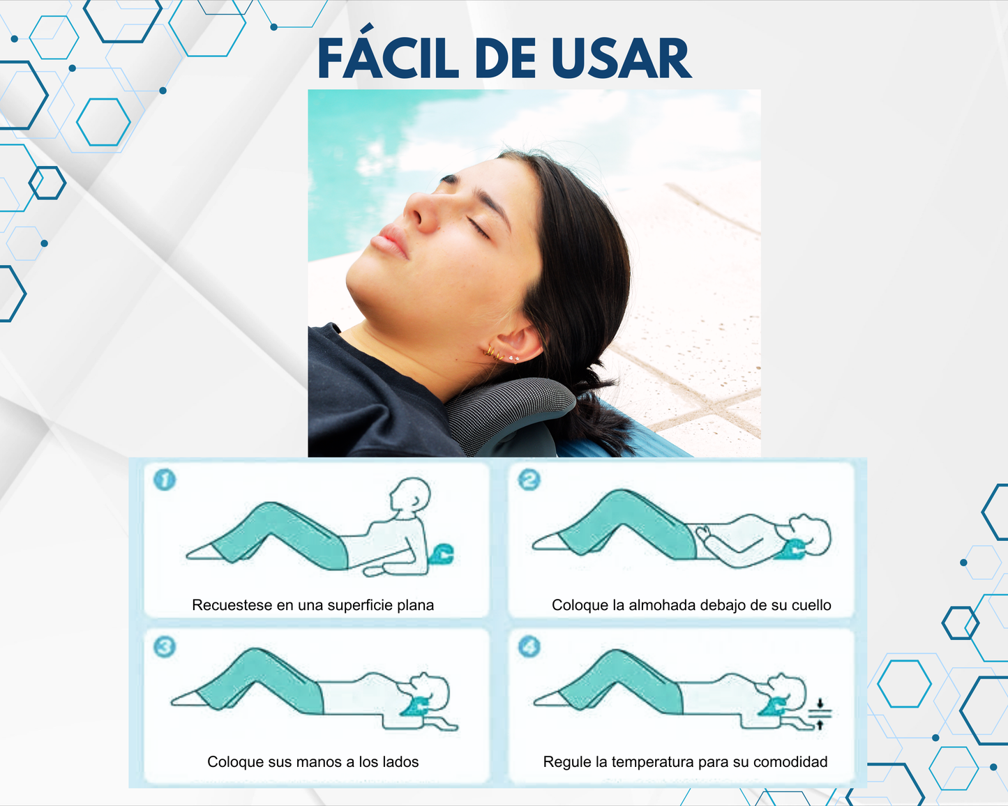 Dispositivo de Tracción Cervical Térmico para Aliviar el Dolor de Cuello y Hombros
