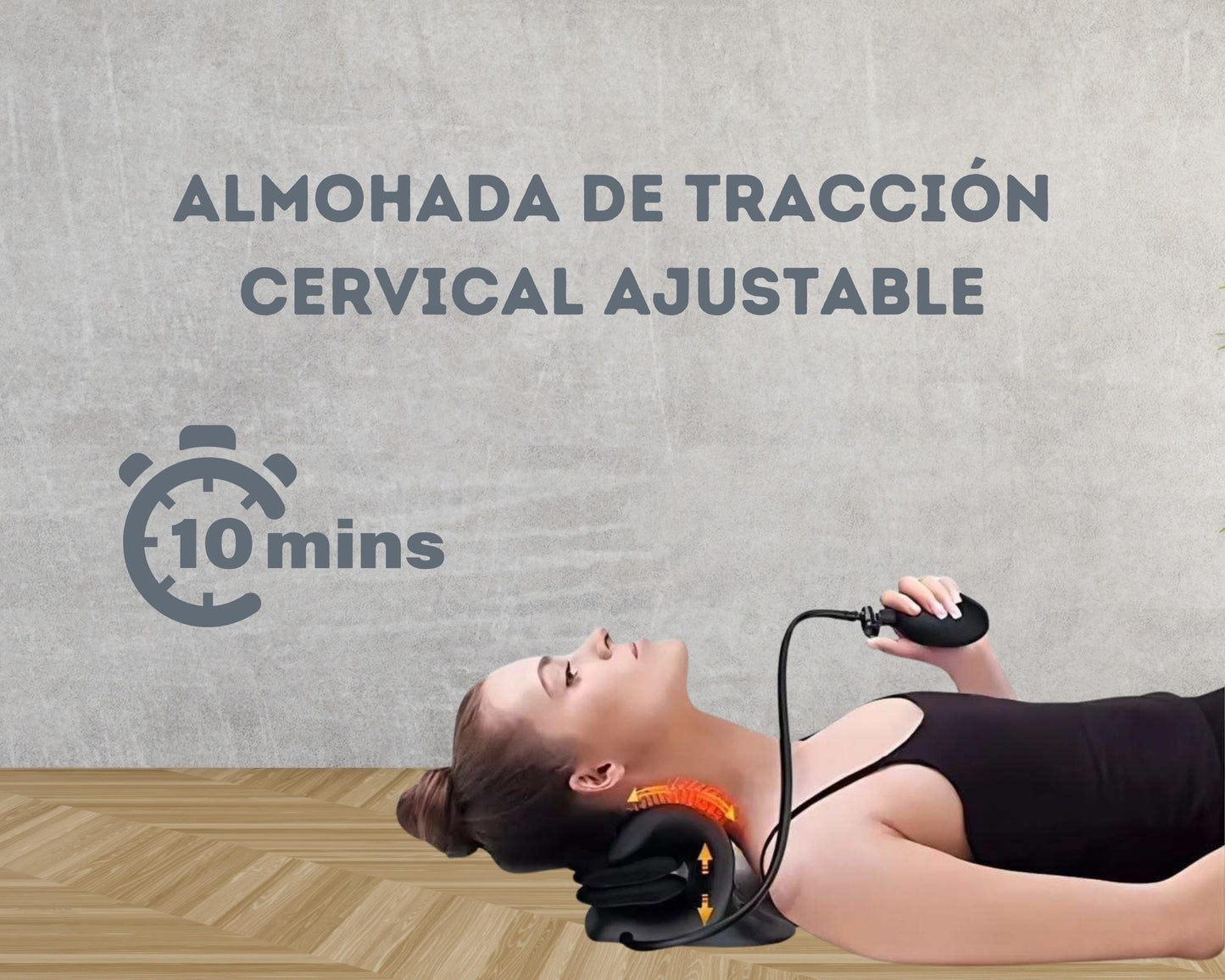 Dispositivo de Tracción Cervical con Altura Ajustable  para Aliviar el Dolor de Cuello y Hombros