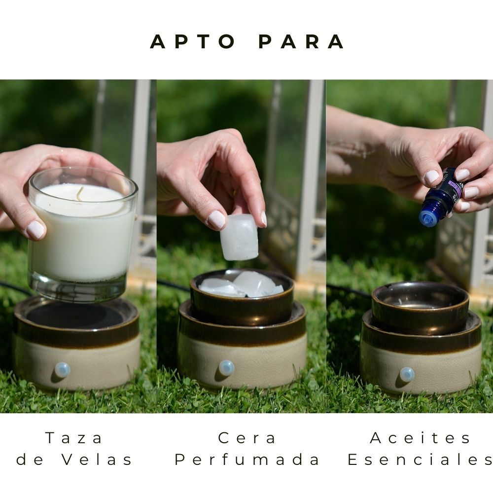 ABB4US | 3 in 1 Scented Candle Warmer | Essential Oil Diffuser | Scented Oil Burner | Wax Warmer, Home Air Fresheners | Includes Pack of 6 Scented Waxes 