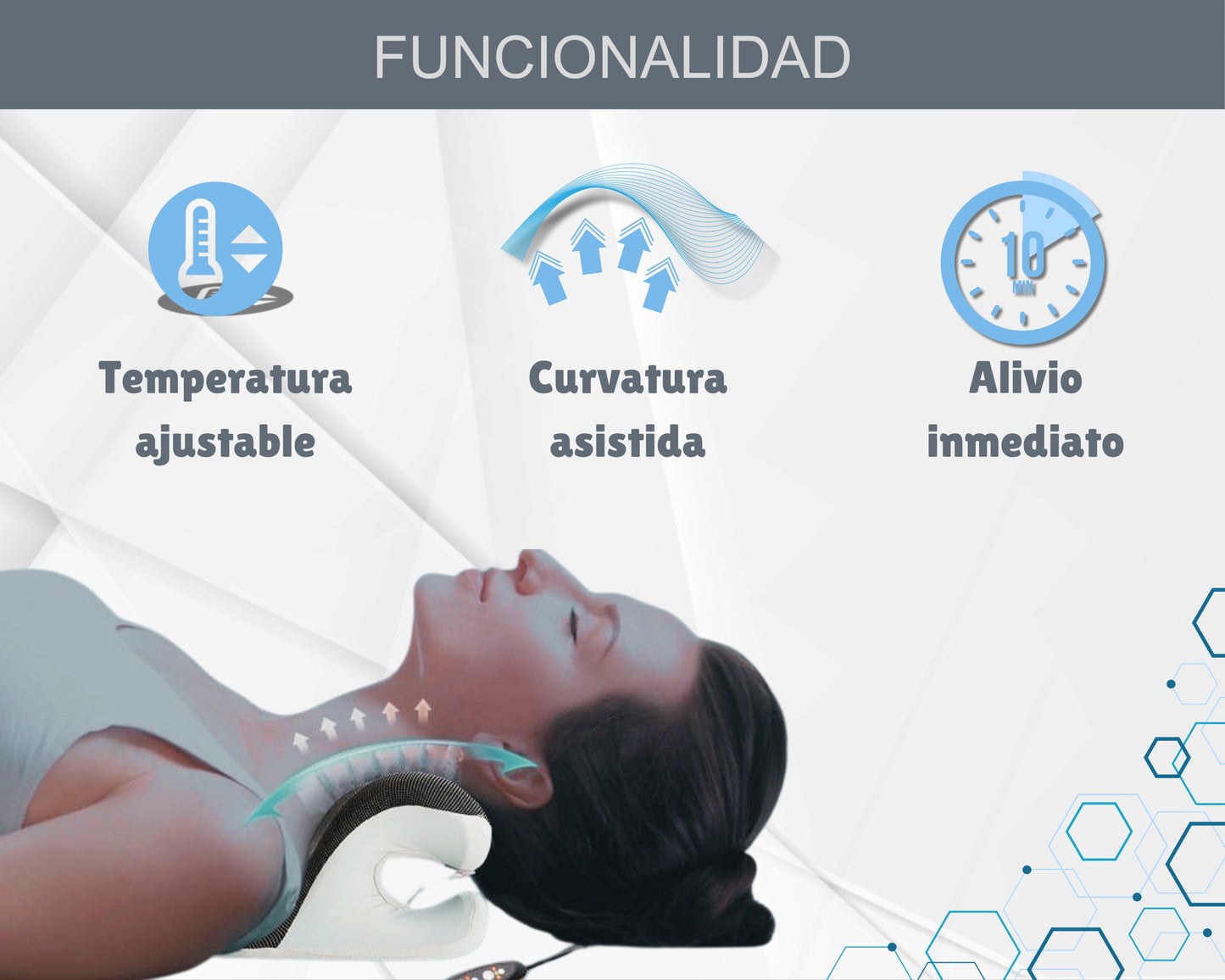 Dispositivo de Tracción Cervical Térmico para Aliviar el Dolor de Cuello y Hombros