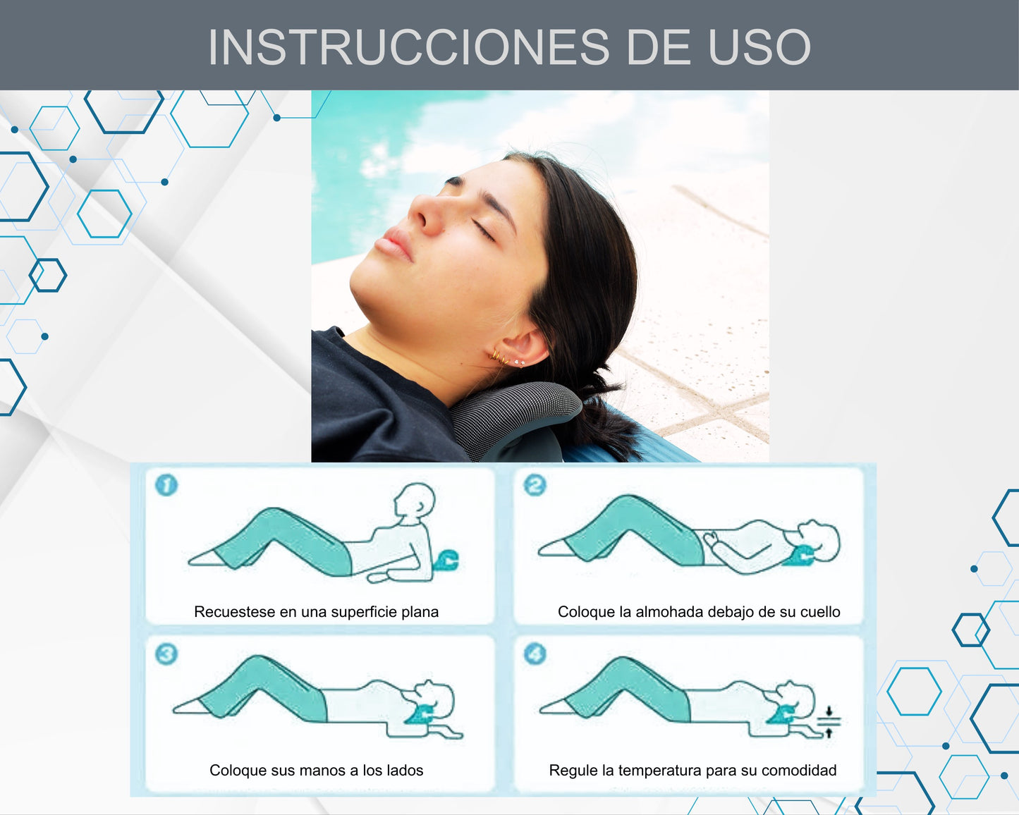 Dispositivo de Tracción Cervical Térmico para Aliviar el Dolor de Cuello y Hombros