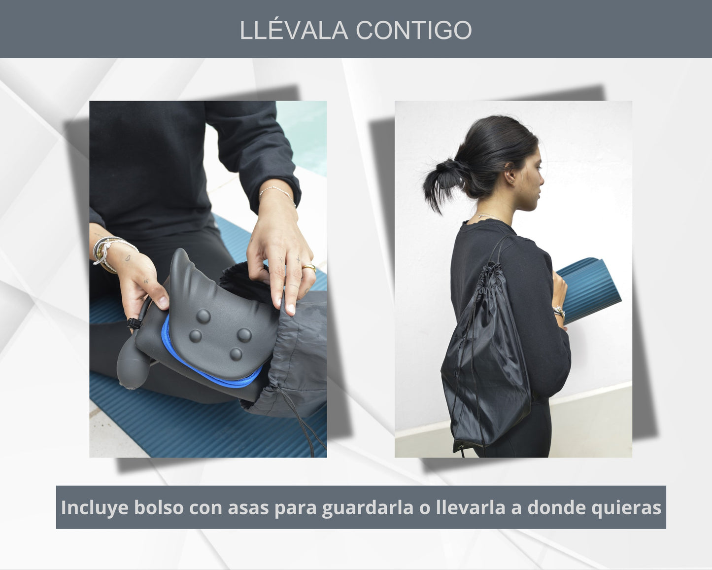 Dispositivo de Tracción Cervical con Altura Ajustable  para Aliviar el Dolor de Cuello y Hombros