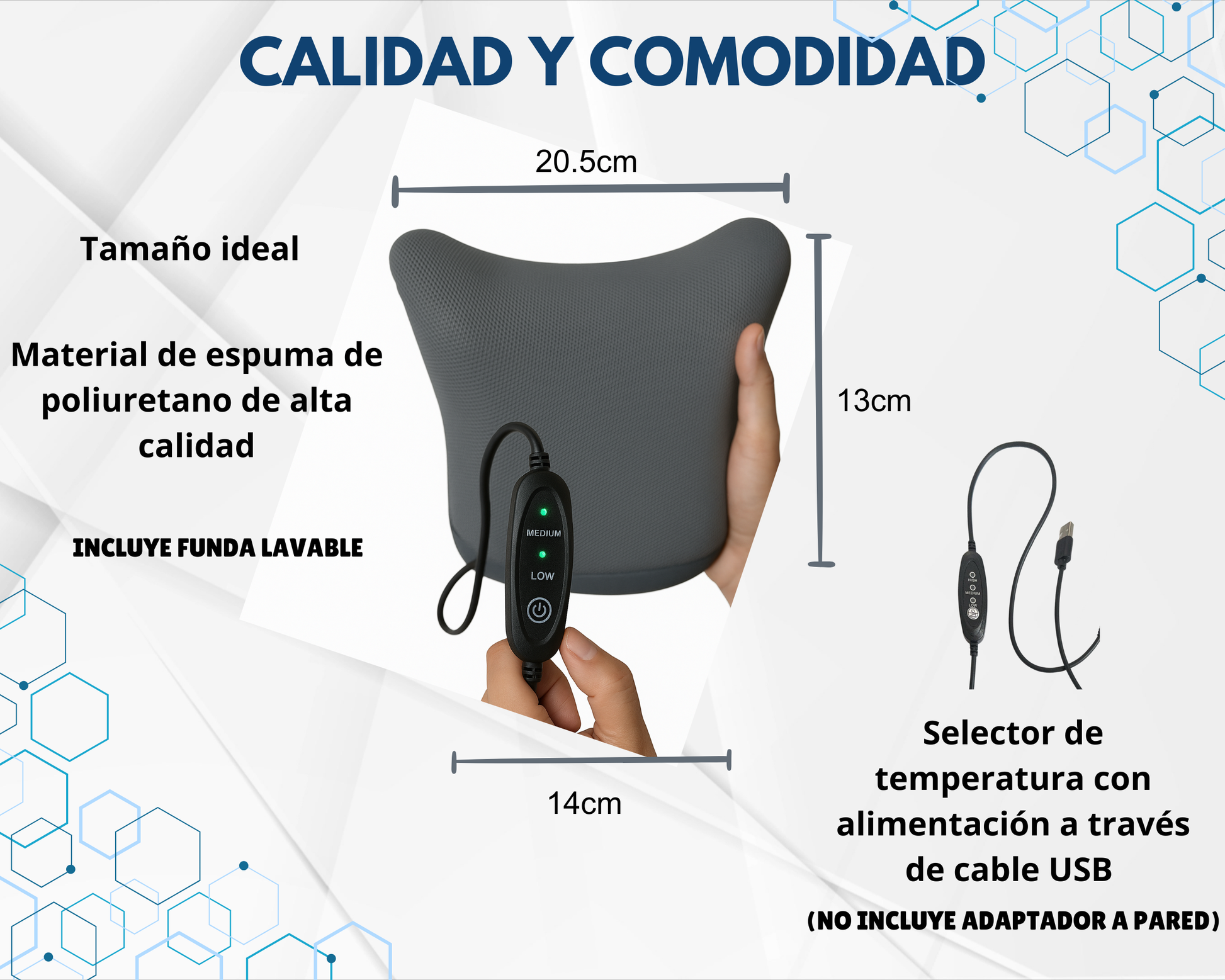 Dispositivo de Tracción Cervical Térmico para Aliviar el Dolor de Cuello y Hombros